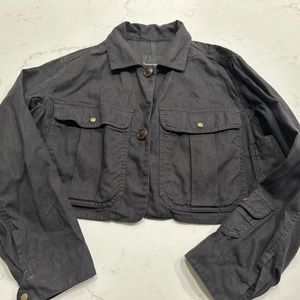 Banana Republic Cropped utility Jacket Black Size S